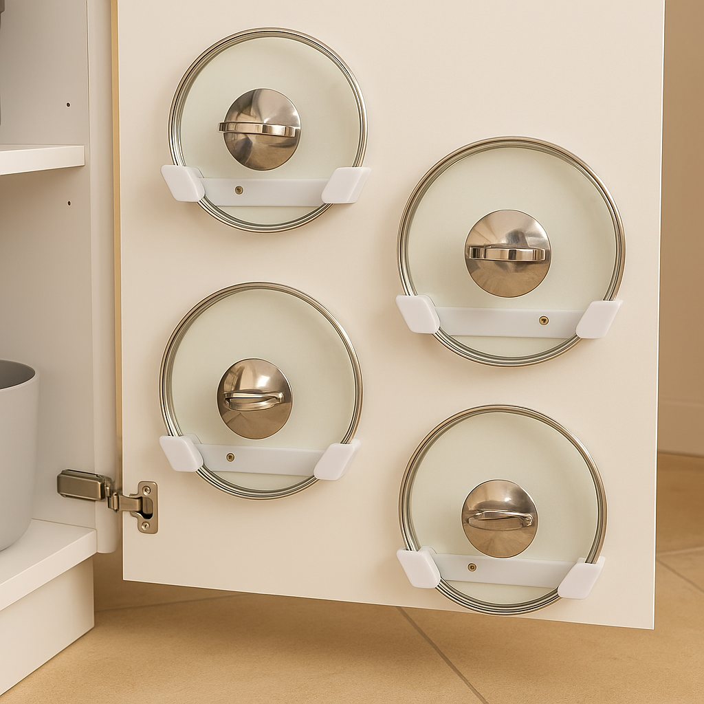 Modular Pot Lid Holder – Customizable 2-Part Mount