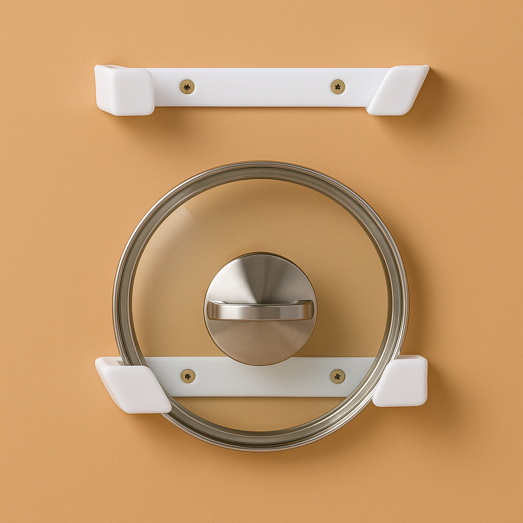 Modular Pot Lid Holder – Customizable 2-Part Mount