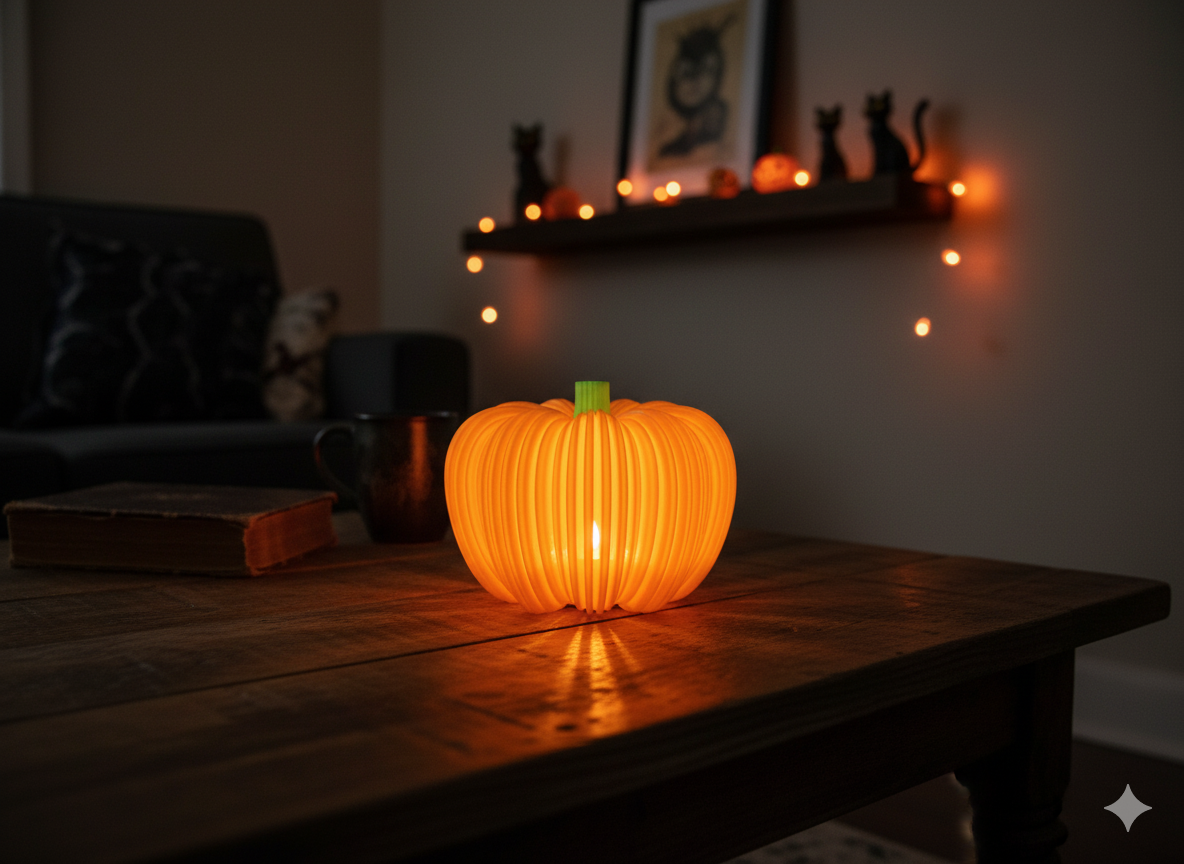 Modern Ribbed Pumpkin Light Diffuser