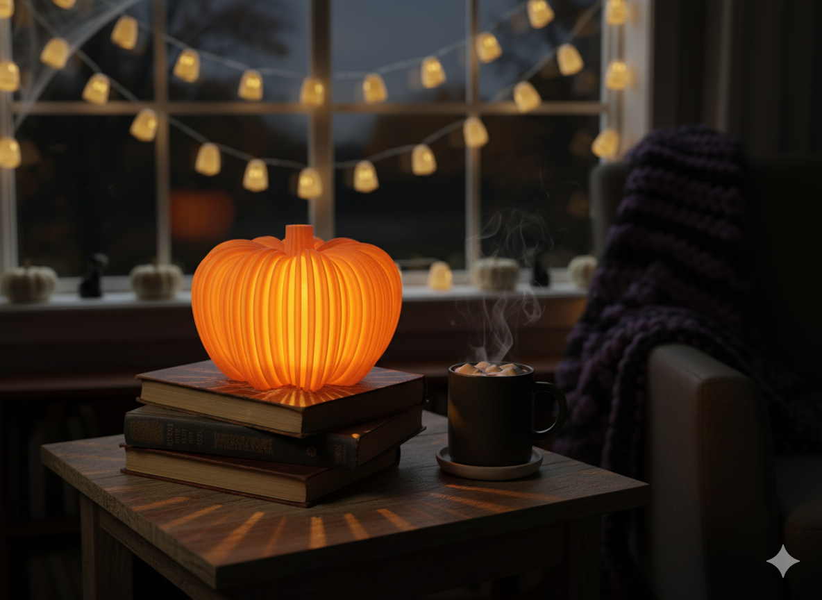 Modern Ribbed Pumpkin Light Diffuser
