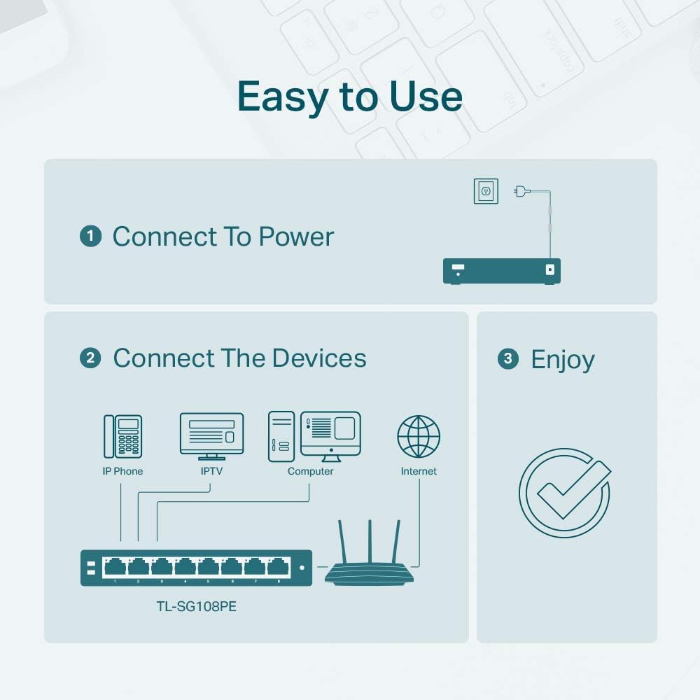 TP-Link TL-SG108PE 8 Port Gigabit PoE Switch
