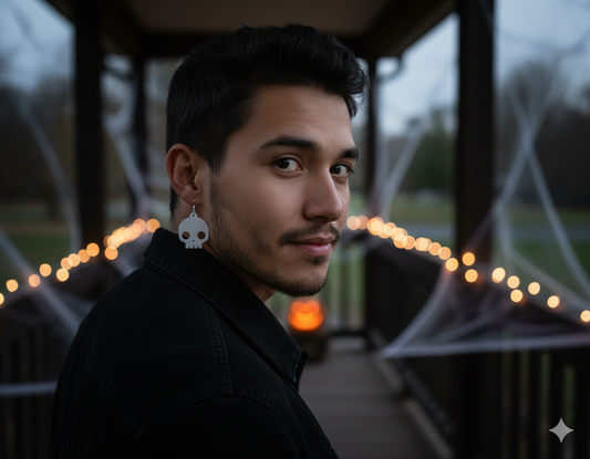 Halloween skull earrings – fall accessories