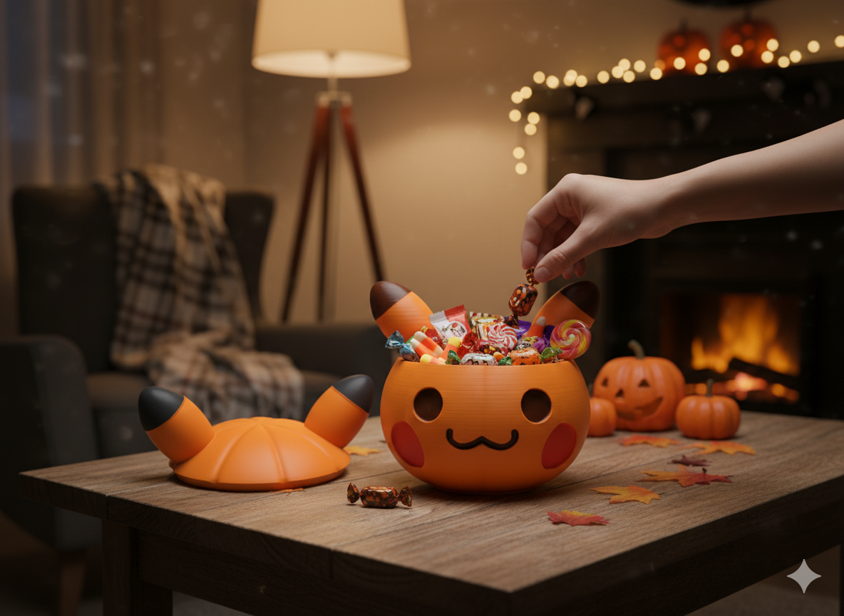 Pumpkin Pikachu Halloween Candy Bowl
