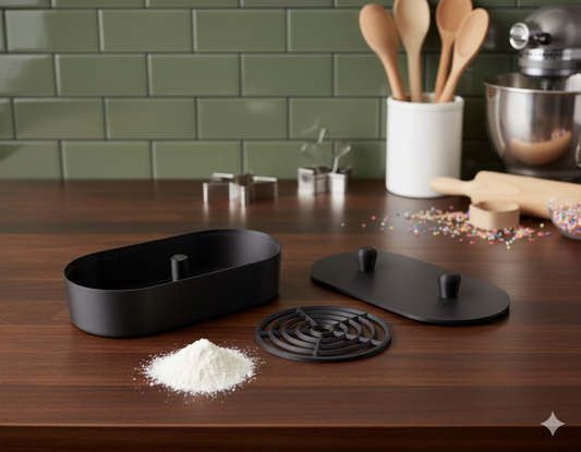 Shape Cutter Flour Dusting Box for Clay & Cookie Molds