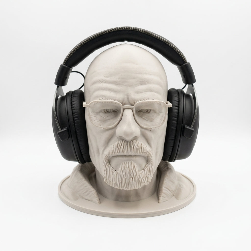 Walter White (Heisenberg) Bust Headphone Stand | Gift Idea for Breaking Bad Fans