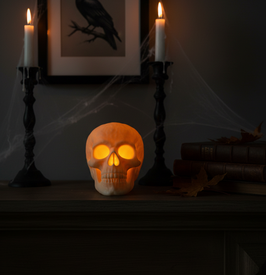 Haunted Skull Candle Lantern